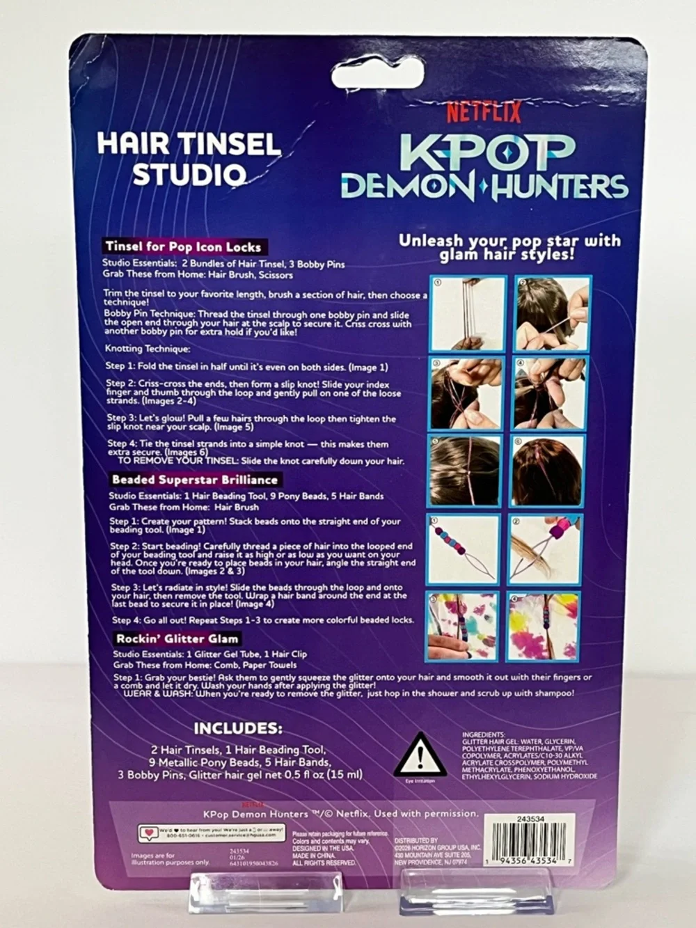 K-Pop Demon Hunters Hair Tinsel Studio DIY Styling Kit